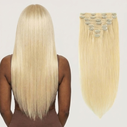 Extensions Cheveux à Clips Brun Chocolat